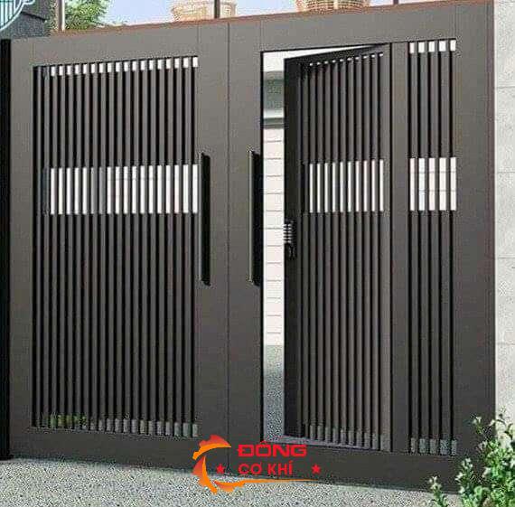 Mẫu cửa sắt kính cường lực – sang trọng, đẳng cấp